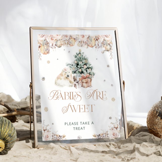 Winter Polar Bear Babies are Sweet Take a Treat Poster (Creator Uploaded)