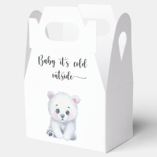 Winter polar bear - baby it is cold outside favour box