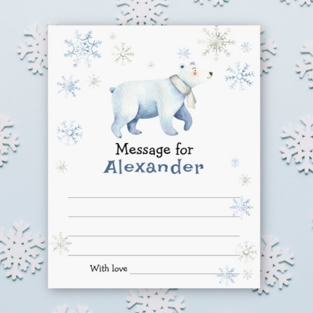 Winter polar bear birthday time capsule message (Creator Uploaded)