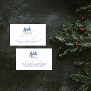 Winter Polar Bear Books For Baby Shower  Enclosure Card
