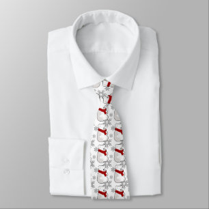 Winter Polar Bear Christmas Tie