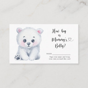 Winter polar bear How big is mummy's belly Enclosure Card