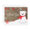 Winter Polar Bear Red Snowflake Thank You Card