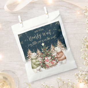 Winter Polar Bear Snowflake Baby Shower Favour Bags