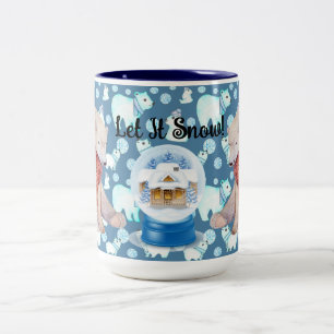 Winter Polar Bears Two-Tone Coffee Mug