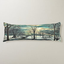 Winter Pond Body Pillow