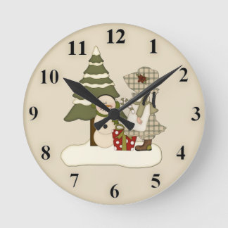 Winter Prairie Wall Clock