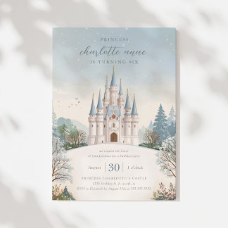 Winter Princess Vintage Fairytale Girl's Birthday Invitation