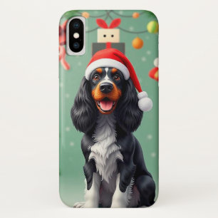 🎅 Winter Puppy Magic ✨ Cute Santa Dog Christmas iPhone X Case
