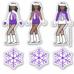 Winter Purple Dancer Stickers #1