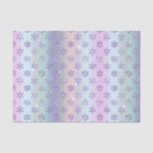 Winter Purple Snowflakes Illustration Tissue Paper