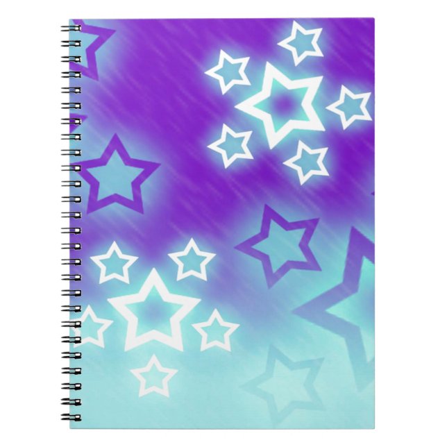 Winter Purple Stars Notebook (Front)