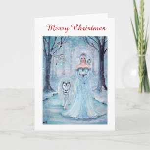 Winter queen and lion christmas cards by Renee