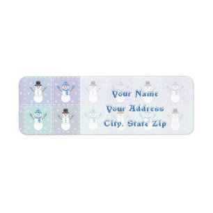 Winter Quilt Return Address Label