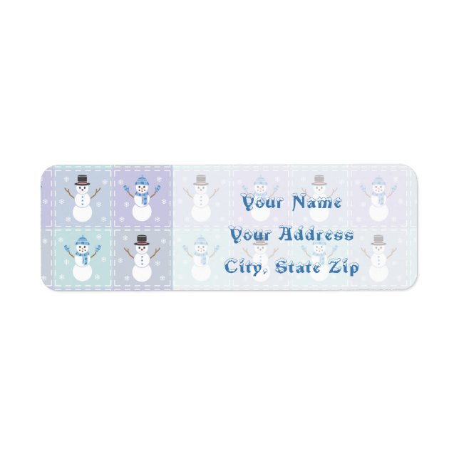 Winter Quilt Return Address Label (Front)