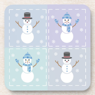 Winter Quilt Square Coaster
