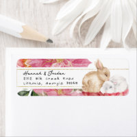 Winter Rabbit Floral | Return Address Label