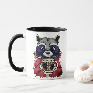 Winter racoon mug