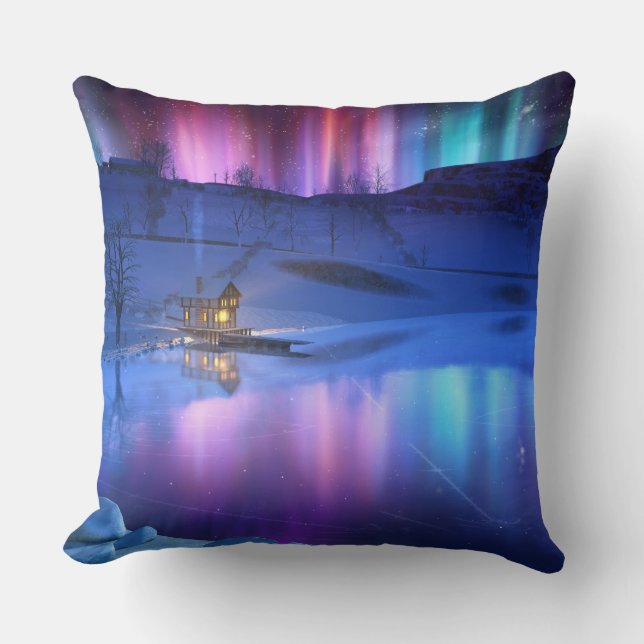Winter Rainbow Pillow (Front)
