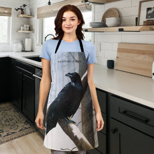 Winter Raven Forest Apron