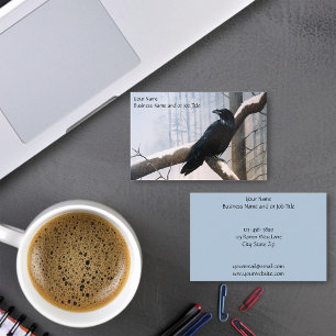 Winter Raven Forest Business Card