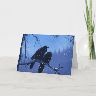 Winter Ravens Card