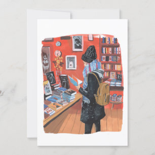 Winter reading in NYC Bookstore Invitation