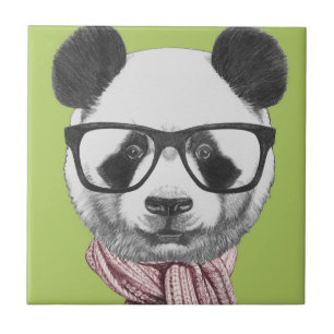 Winter Ready Panda Bear Tile