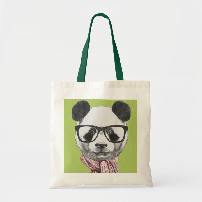 Winter Ready Panda Bear Tote Bag (Front)
