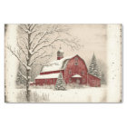 Winter Red Barn