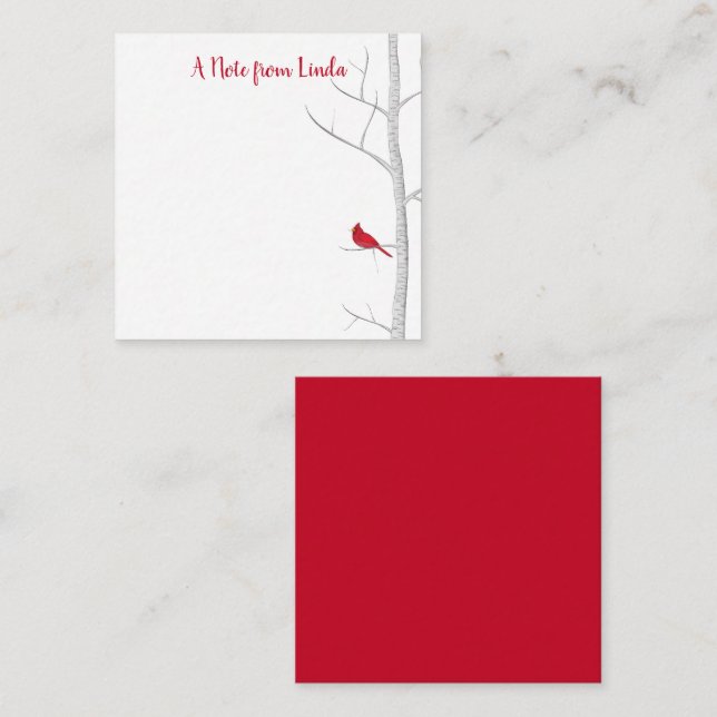 Winter Red Cardinal Elegant Rustic Nature Custom Card (Front/Back)