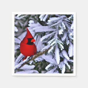 Winter Red Cardinal Napkin