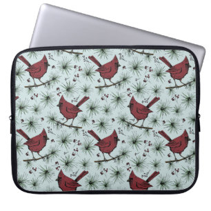 Winter Red Cardinals Christmas Pattern Laptop Sleeve