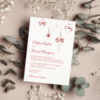 Winter Red Christmas Bauble Ornaments Wedding