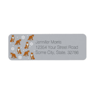 Winter Red Foxes Pattern