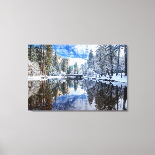 Winter Reflection at Yosemite Canvas Print (Front)