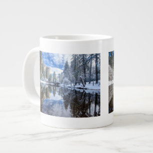 Winter Reflection at Yosemite Large Coffee Mug