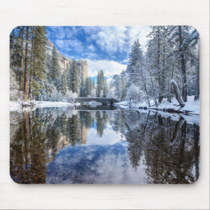Winter Reflection at Yosemite Mouse Mat