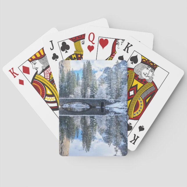 Winter Reflection at Yosemite Playing Cards (Back)