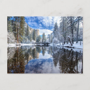 Winter Reflection at Yosemite Postcard