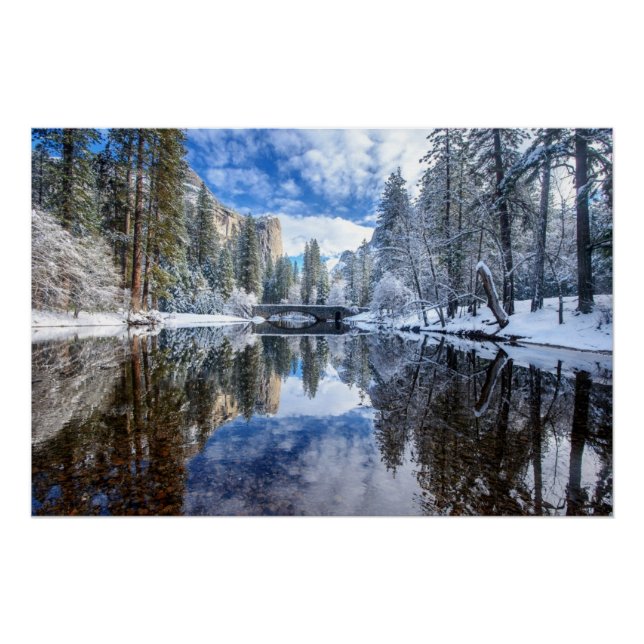 Winter Reflection at Yosemite Poster (Front)