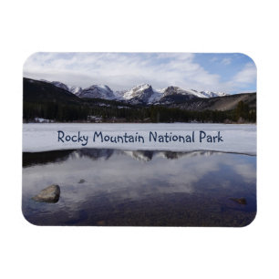 Winter Reflection Sprague Lake Rocky Mtn Natl Park Magnet