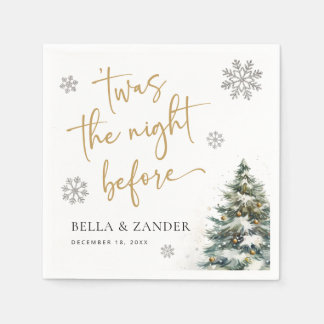 Winter Rehearsal Dinner Napkin Night Before Napkin