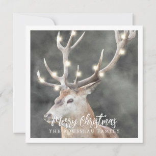 Winter Reindeer Glow Christmas Holiday Cards