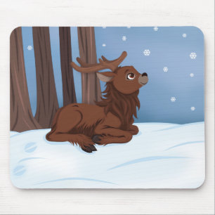 Winter Reindeer Mouse Mat