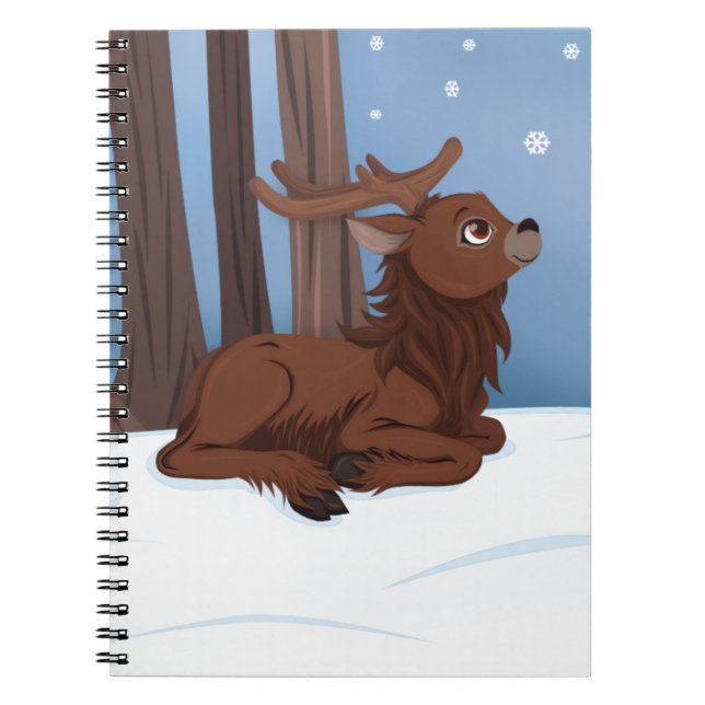 Winter Reindeer Notebook (Front)