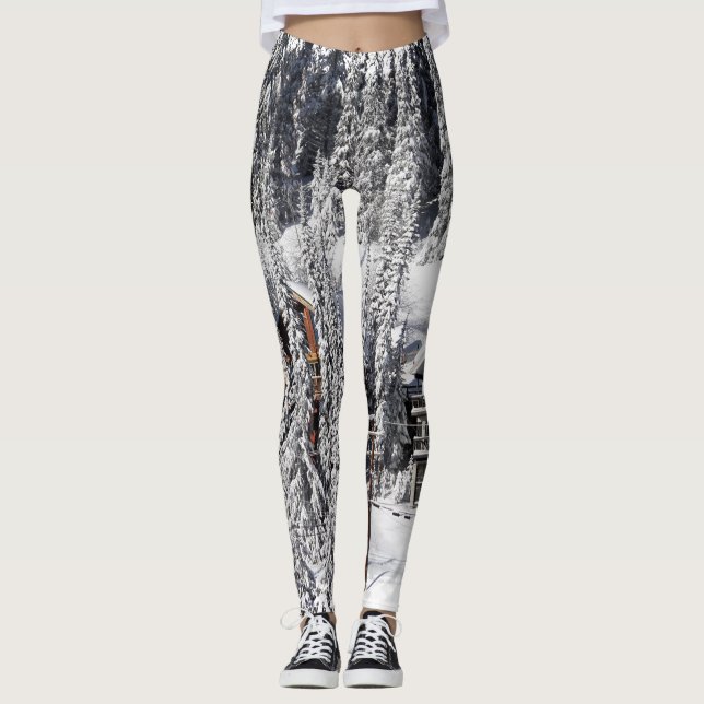 Winter Retreat - Alpine Village Leggings (Front)
