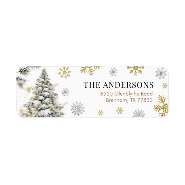 Winter Return Address Labels (Front)