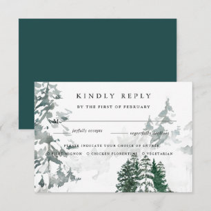 Winter Reverie Meal Choice RSVP Card