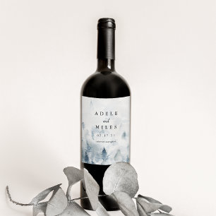 Winter Reverie   Personalised Wedding Wine Label